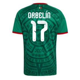 Mexiko Orbelin Pineda #17 Hemmakläder VM 2026 Kortärmad